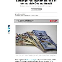 Estrangeiros injetam R$ 161 bi em aquisies no Brasil